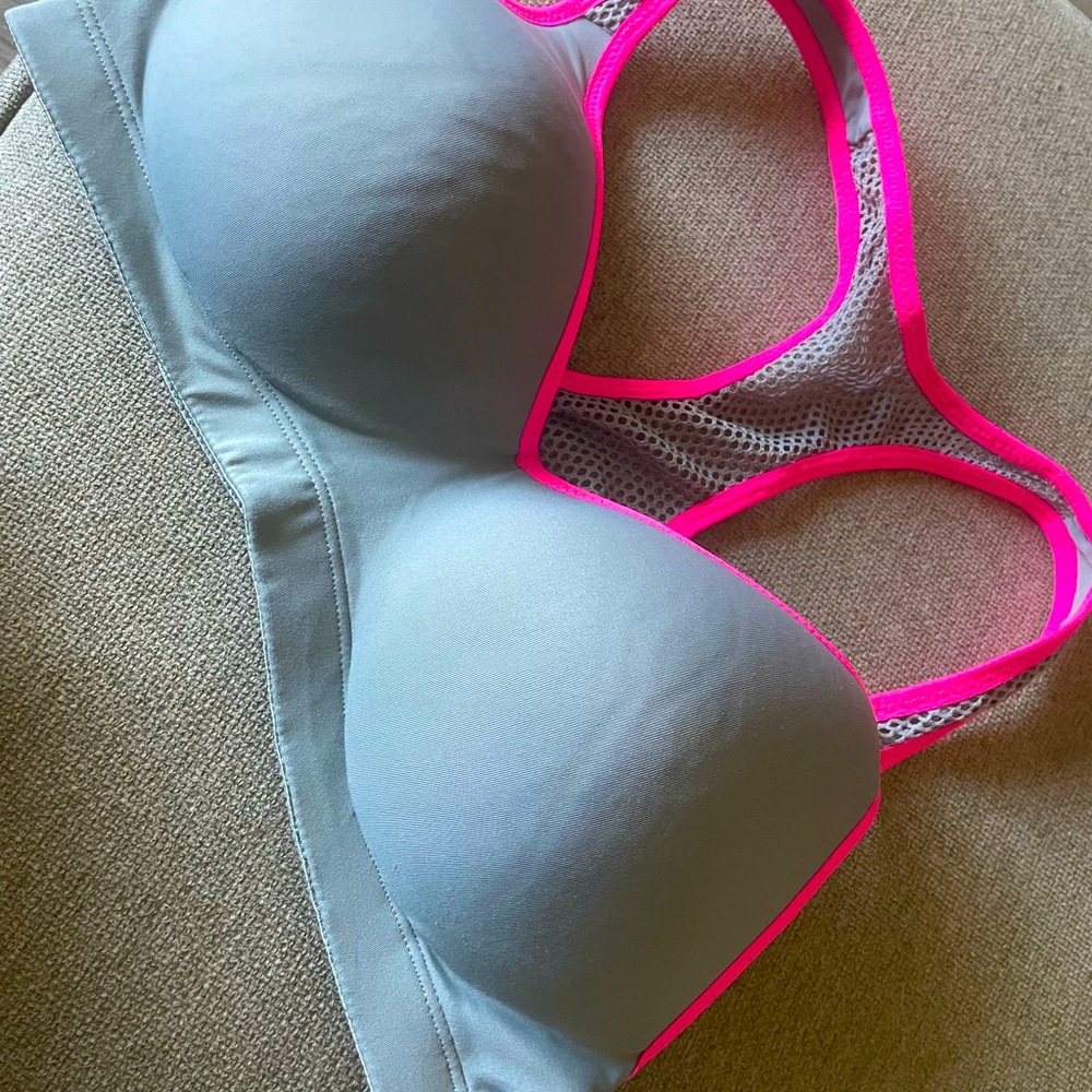 Pink sports bra